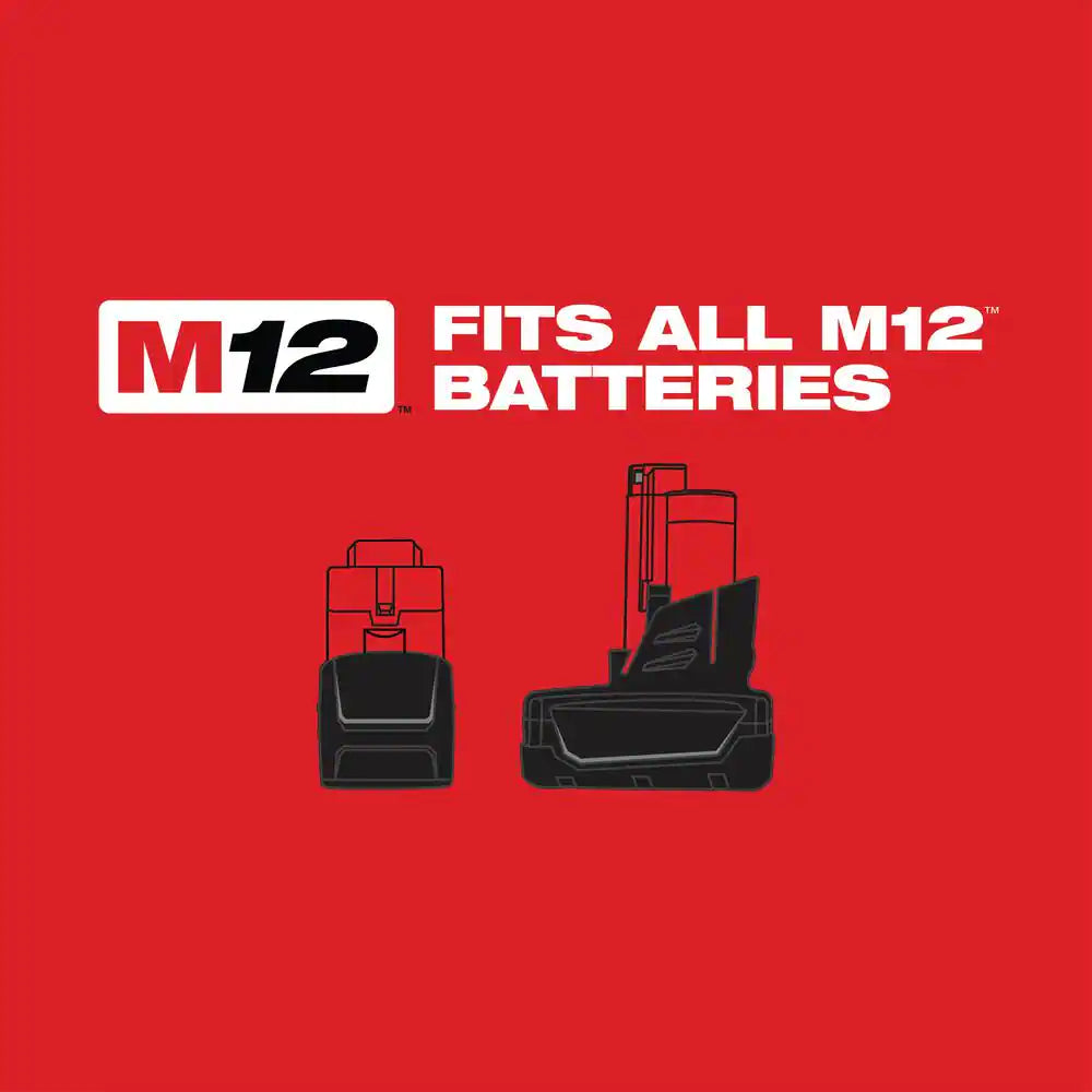 M12 12V Lithium-Ion Cordless Combo Kit (5-Tool) with Two 1.5 Ah Batteries, Charger and Tool Bag