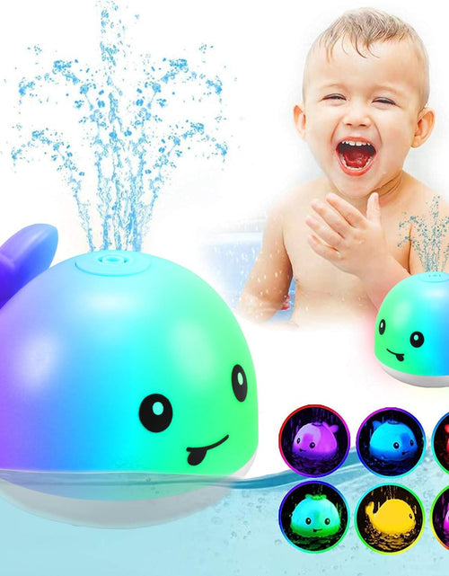 Load image into Gallery viewer, Baby Bath Toys, Rechargeable Bath Toys, Whale Spray Water Bath Toy, Sprinkler Bathtub Shower Toys for Toddlers Kids Boys Girls, Pool Toy for Baby (White)
