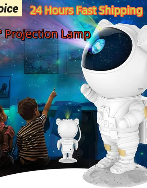 Load image into Gallery viewer, Astronaut Star Projector Kids Night Light, Galaxy Nebula Projector, Adjustable Ceiling Led Projector with Timer Remote Control
