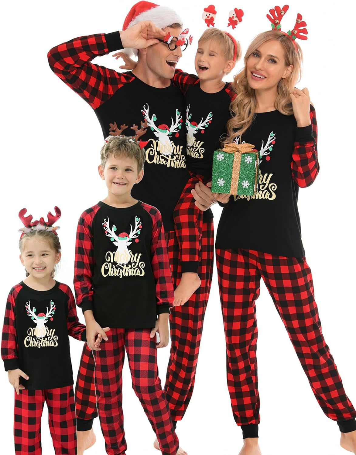 Christmas Pajamas Sets for Family Christmas Pjs Women Men Kid Sleepwear Holiday Festival Loungewear