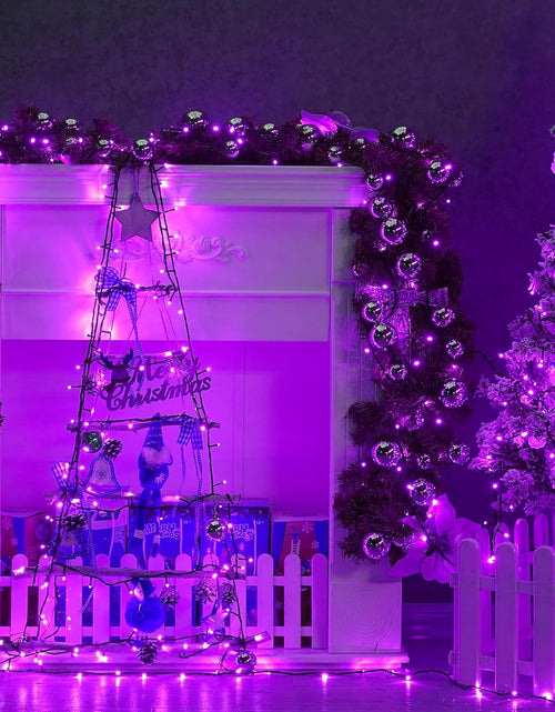 Load image into Gallery viewer, Purple Christmas Lights, 200 LED String Lights Outdoor Waterproof, Christmas Lights Indoor, 8 Modes 66Ft Green Wire Twinkle Lights Plug in for Party Tree
